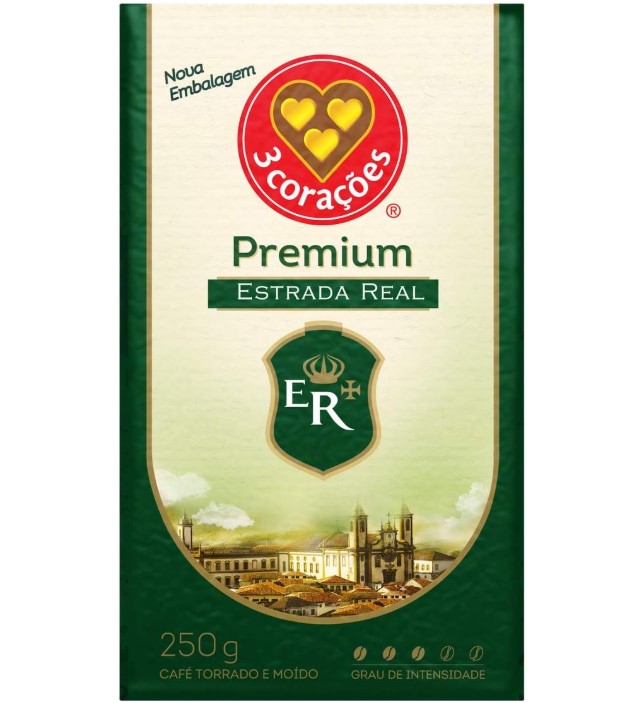 3 Corações Café Torrado E Moído Estrada Real Premium À Vácuo 250G